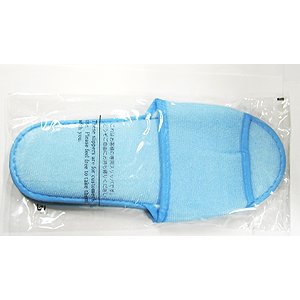 画像1: 使い捨てスリッパ　ブルー　透明既製袋入  400足　1足あたり＠59.0円(税込)